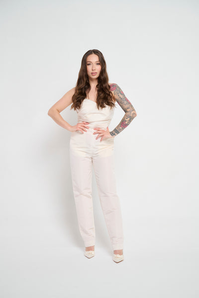 Tailored Bridal Faille Jumpsuit: Dressing Up in York