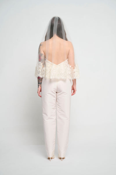 back of bridal white gown in near me
