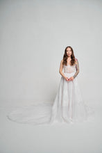 Custom Gown with Beaded Couture Lace: Luxurious Silk Organza Skirt