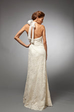 back design view  French Lace Sleeveless custom Gown 