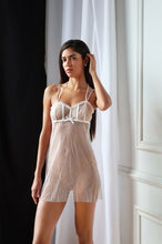 Sheer Glitter Tulle Slip Dress | Luxury Bridal Lingerie Mini Slip