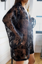 Printed Organza Robe | Luxury Long Sleeve Robe