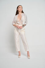 White Silk Organza Bolero w/ Short Sleeve for Women