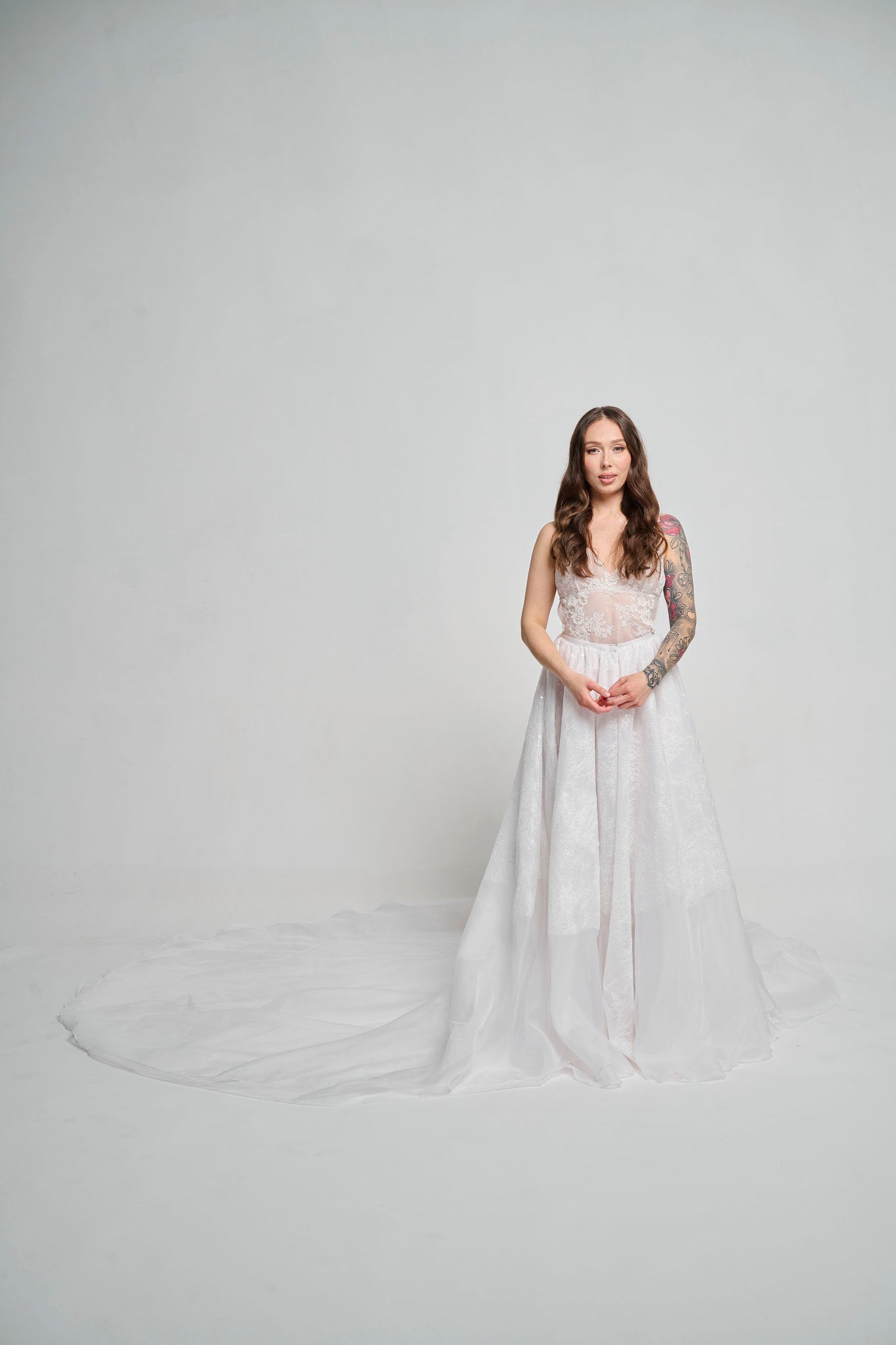 Buy Luxe Organza Custom Wedding Gown | Beaded Couture Off White / S Buy Luxe Organza Custom Wedding Gown | Beaded Couture Off White / S