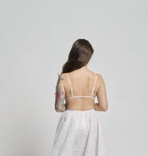 Off White Corded Bride Open Back Lace Bodysuit w/ V-Front, Bridal Separates Lace Lingerie