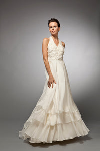 Charlotte - Silk Organza Bridal Gown with Embroidered