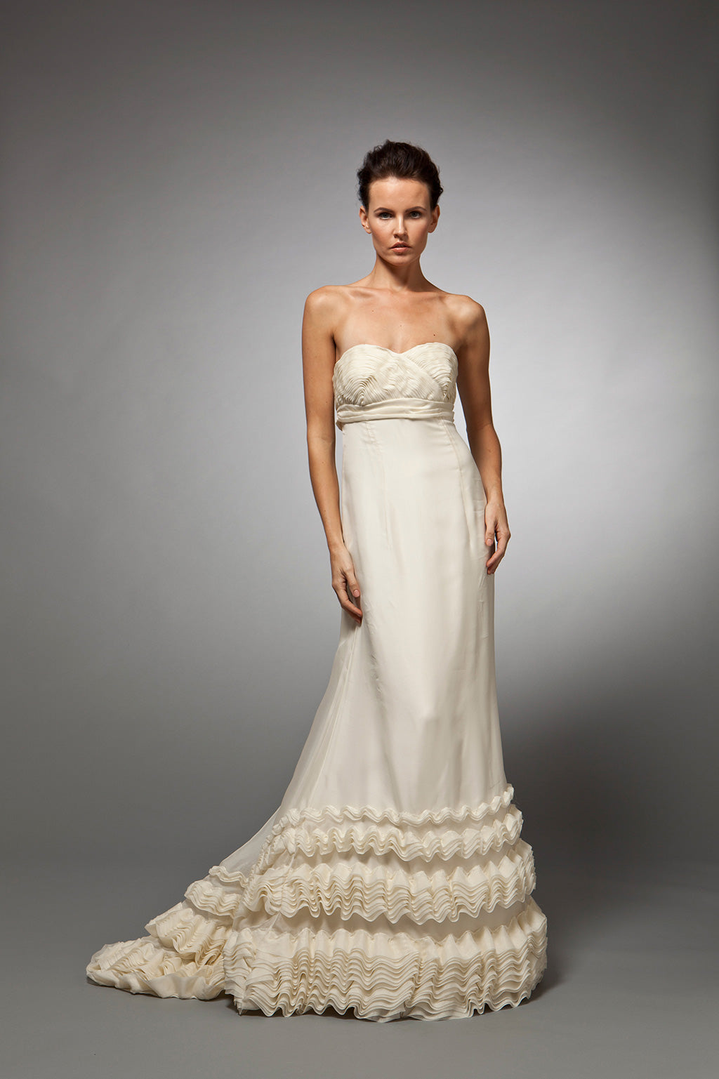Camille - Strapless Empire Organza Gown