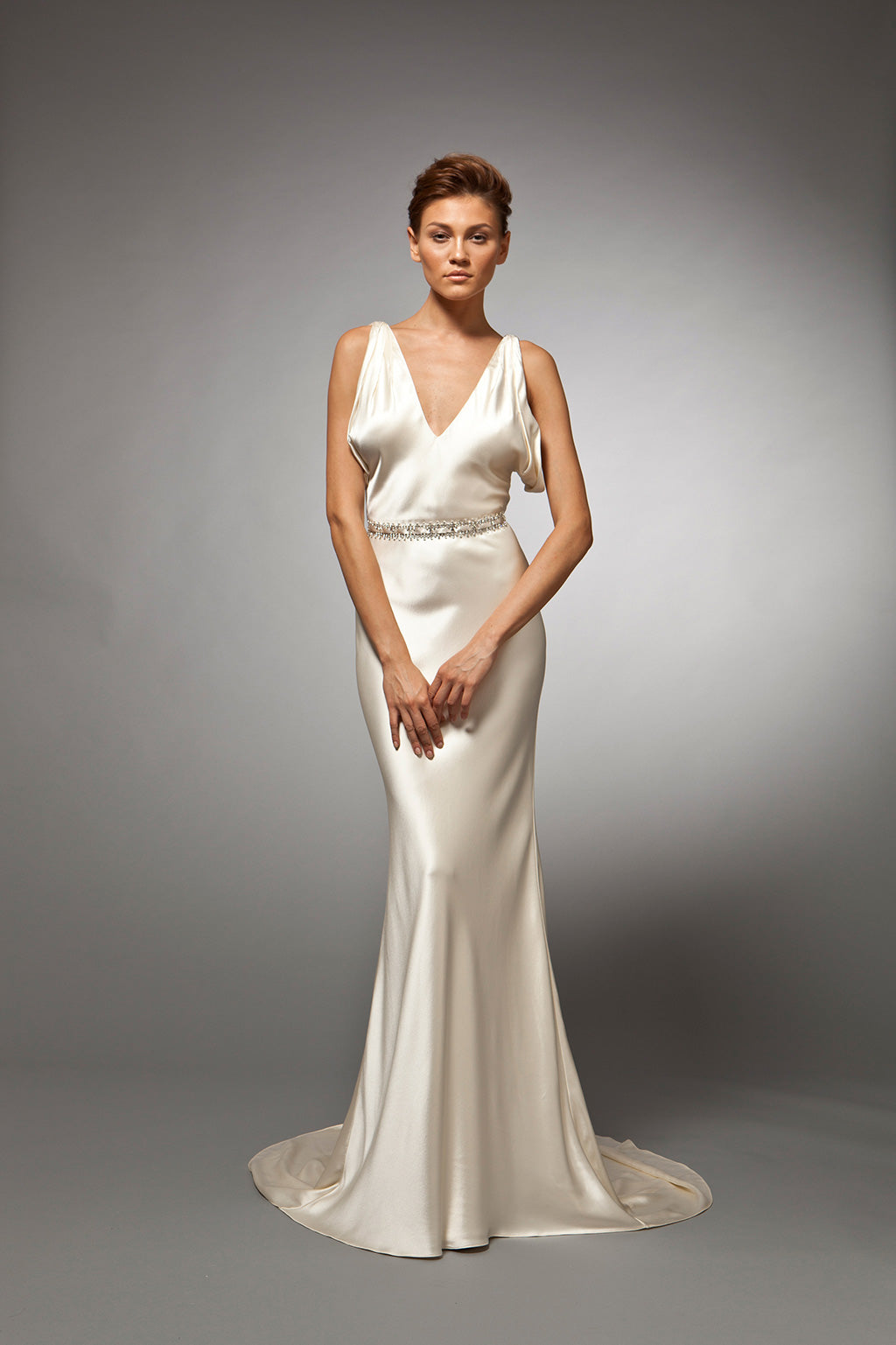 bias cut wedding dress Late 1930s Ivory Silk Satin Bridal Gown with Lace Shoulder Yoke and Bias-Cut Skirt RERACKED Discover timeless elegance with the Halo silk bias gown 1930s Vintage Bias Cut Wedding