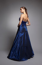 Cristina - Sapphire taffeta strapless gown