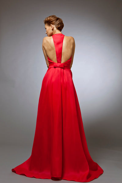 Desiree - Red silk gazar gown
