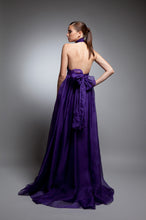 Helena - Vivid purple silk organza gown