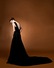 Ruth - Black silk gazar gown