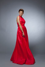 Desiree - Red silk gazar gown