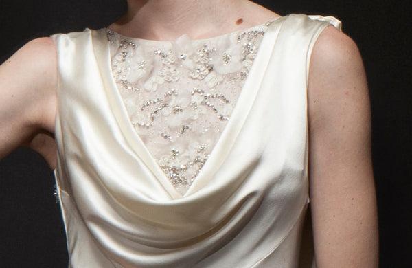 Thea - Stylish Crepe Back Satin Bridal Gown