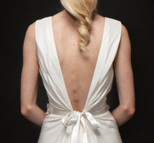 Antonia - V-Neck Draped Taffeta Bridal Gown