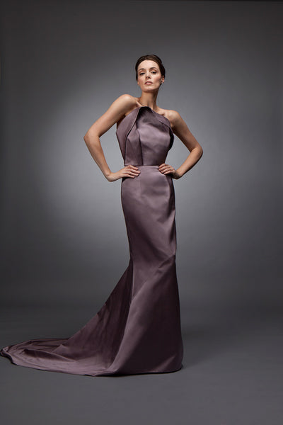 Vivienne - Double Faced Satin Evening Gown 12 / Purple Vivienne - Double Faced Satin Evening Gown 12 / Purple
