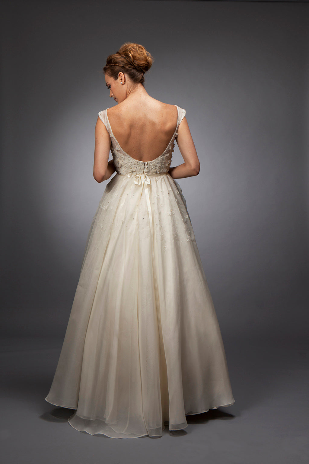 Buy Crystal Embroidered Organza Bridal Gown 0 / Off White Buy Crystal Embroidered Organza Bridal Gown 0 / Off White